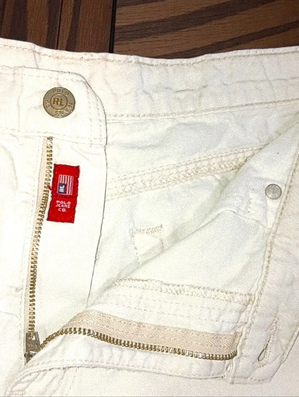 VTG RL Polo Jeans Co. 2.5" Saturday Shorts Khaki Sz. 14 - Picture 4 of 7